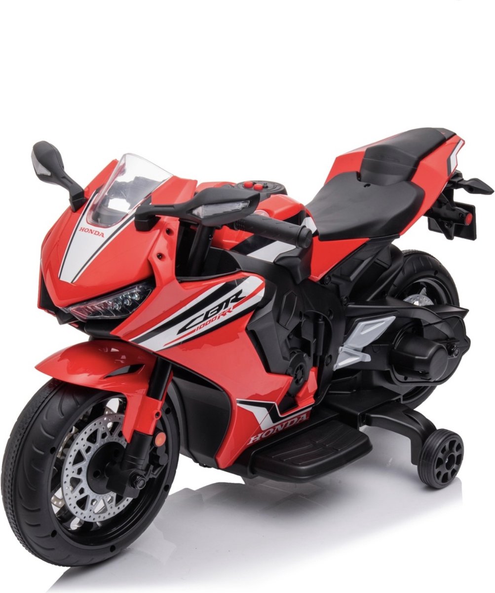 " Moto électrique Kinder Honda CBR 6V - Rouge avec Roues d'entraînement - Le cadeau de Noël parfait pour les petits Motorfans! "