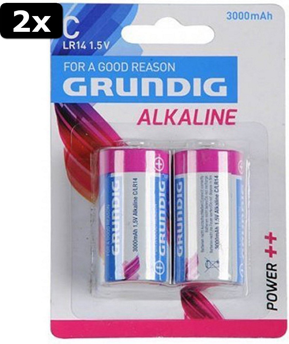 2x piles alcalines Grundig C 3000mAh 2 pièces