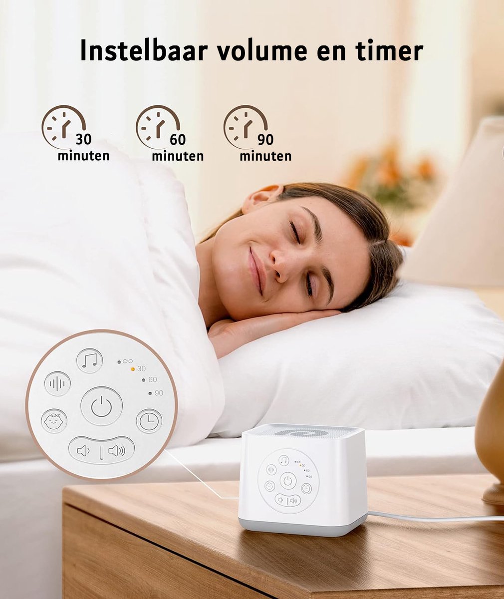 - Machine à bruit White USB portable - 21 sons apaisants pour bébés et adultes - Aide au Sleep pour tous les âges - Machine à son White -