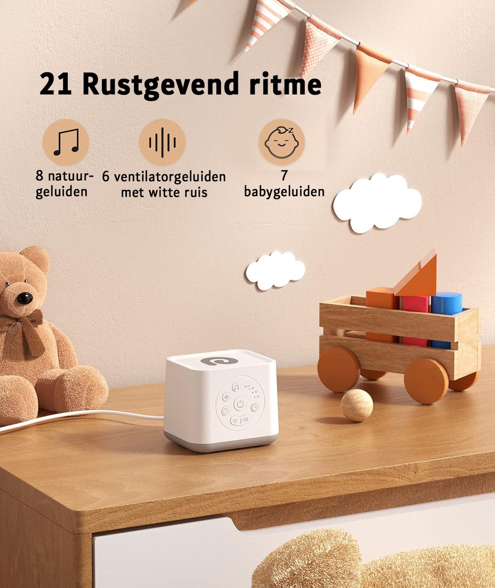 - Machine à bruit White USB portable - 21 sons apaisants pour bébés et adultes - Aide au Sleep pour tous les âges - Machine à son White -