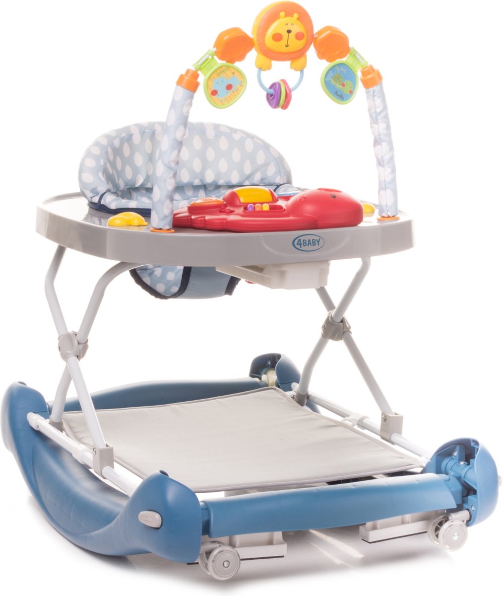 4Baby Swing'n Push Blue 3-en-1 avec fonction balançoire Bleu