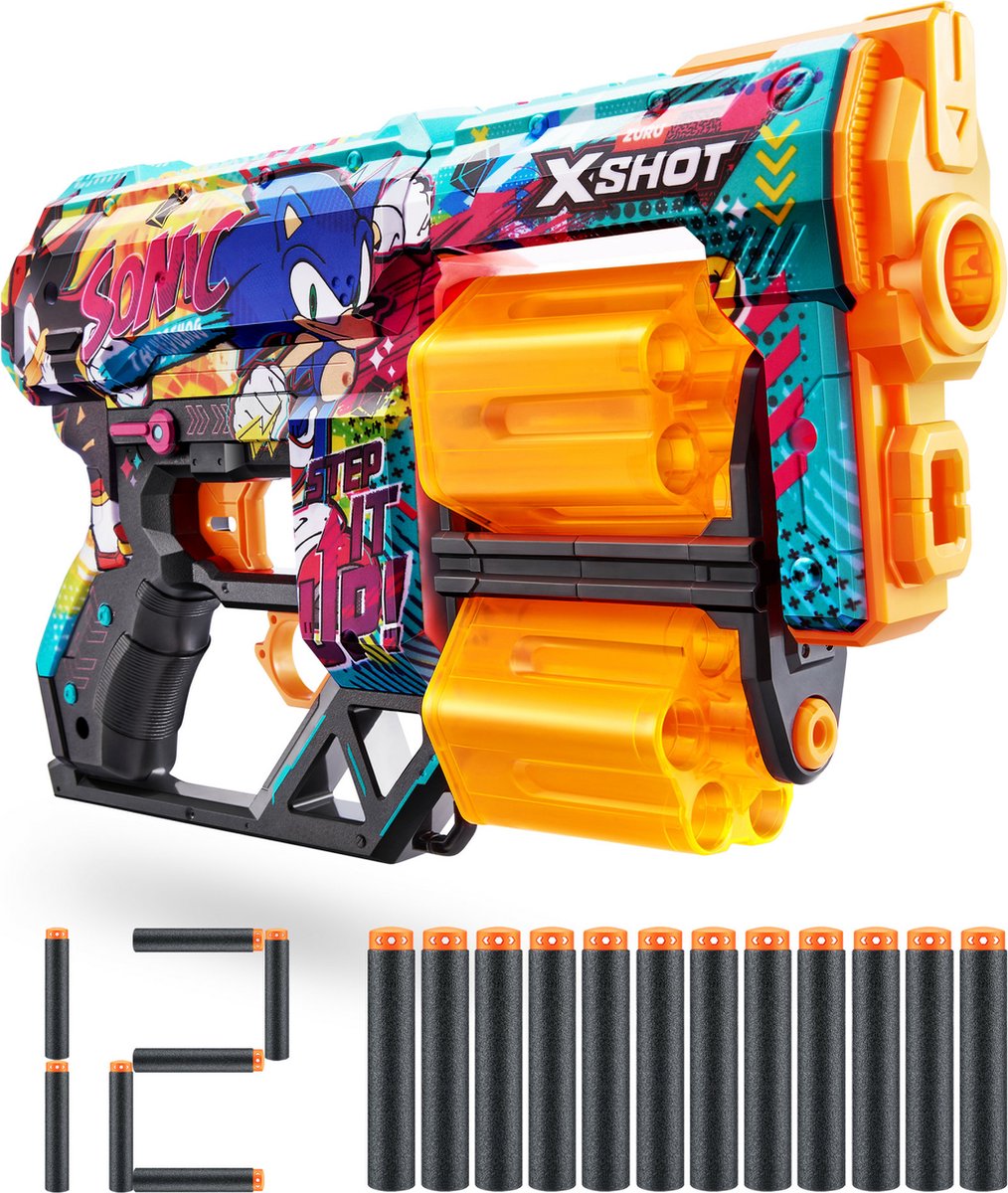 ZURU - XSHOT - Skins Dread blaster - Skin Sonic the Hedgehog(12 flèches) par ZURU