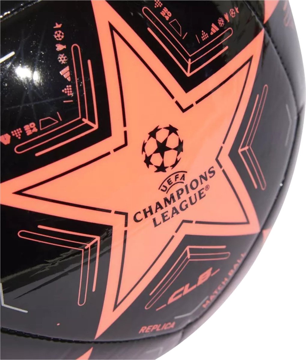 adidas Ball de Club de la Champions League de l'UEFA IX4064, Unisexe, Zwart, Ballon de Football, Taille: 3