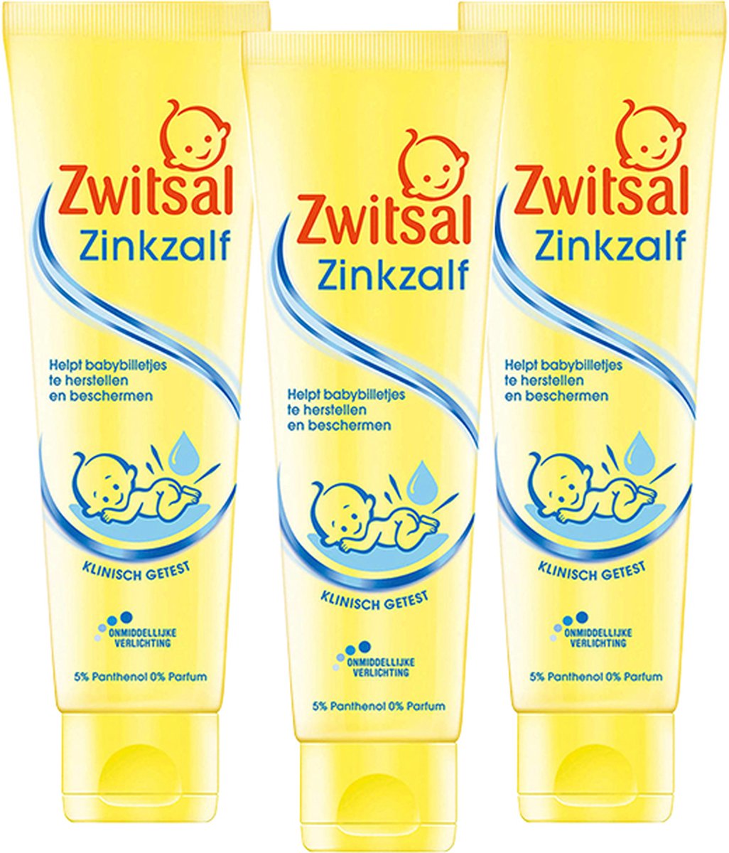 Zwitsal - Pommade Bébé Zinc - Tube - 3 x 100ml - Pack discount