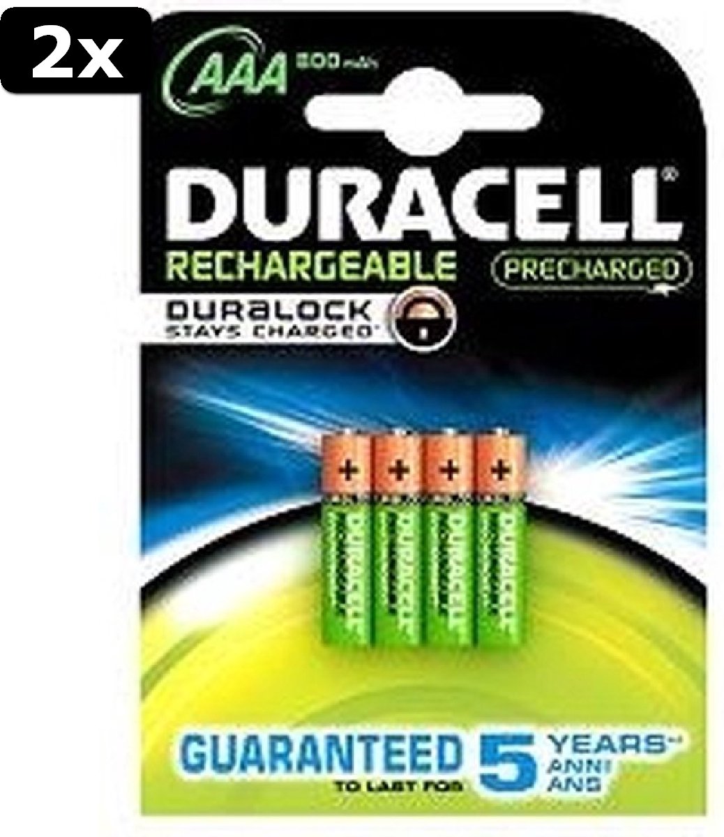 2 piles rechargeables Duracell AAA 900 mAh - 4 pièces