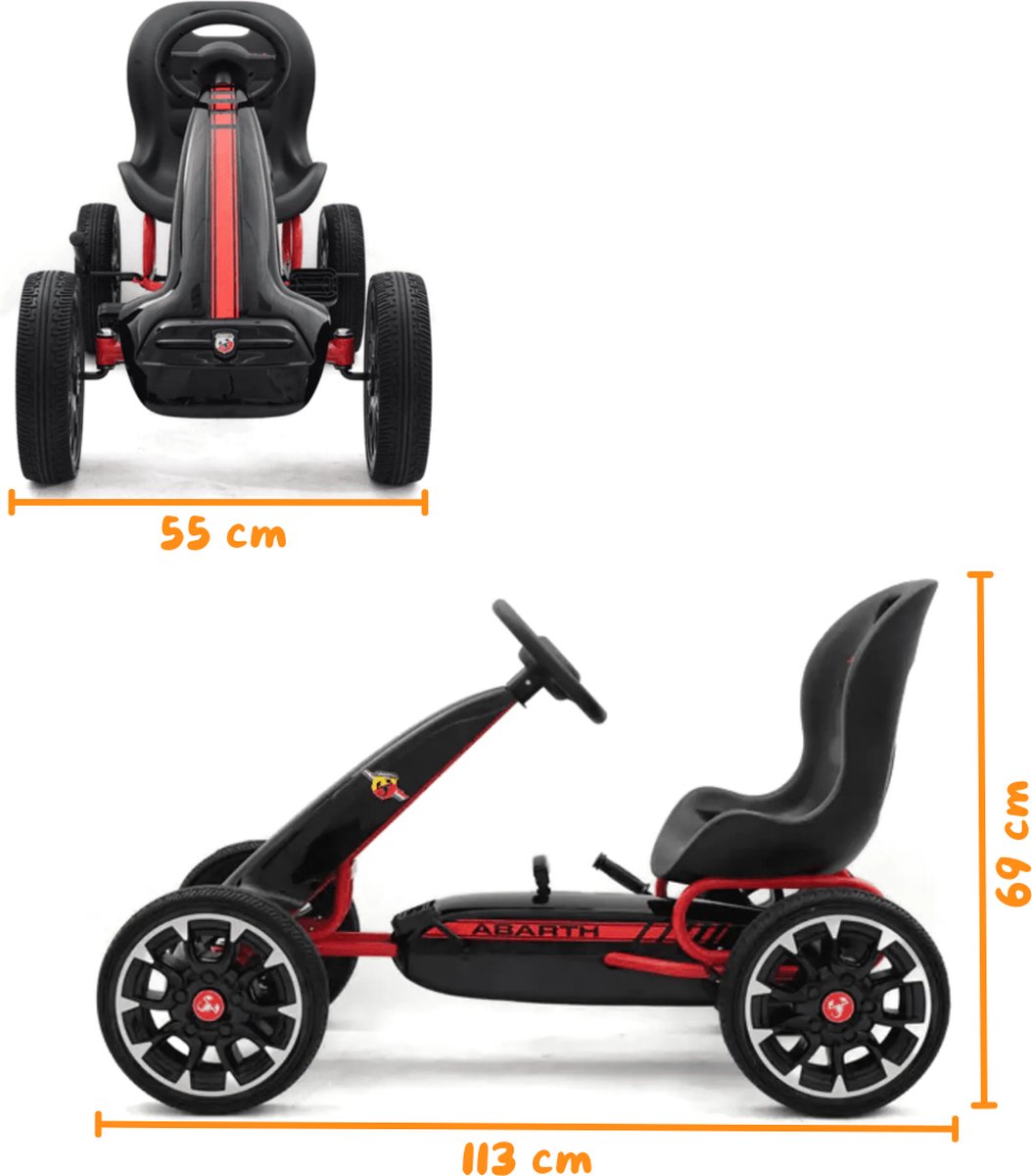 Abarth Kart À Pédales Noir Enfant