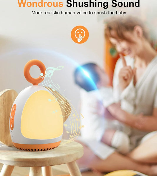 - Veilleuse XT-6 Machine à bruit Witte avec veilleuse pour bébé et 8 sons relaxants - Rechargeable via USB - Idéal pour les Enfants