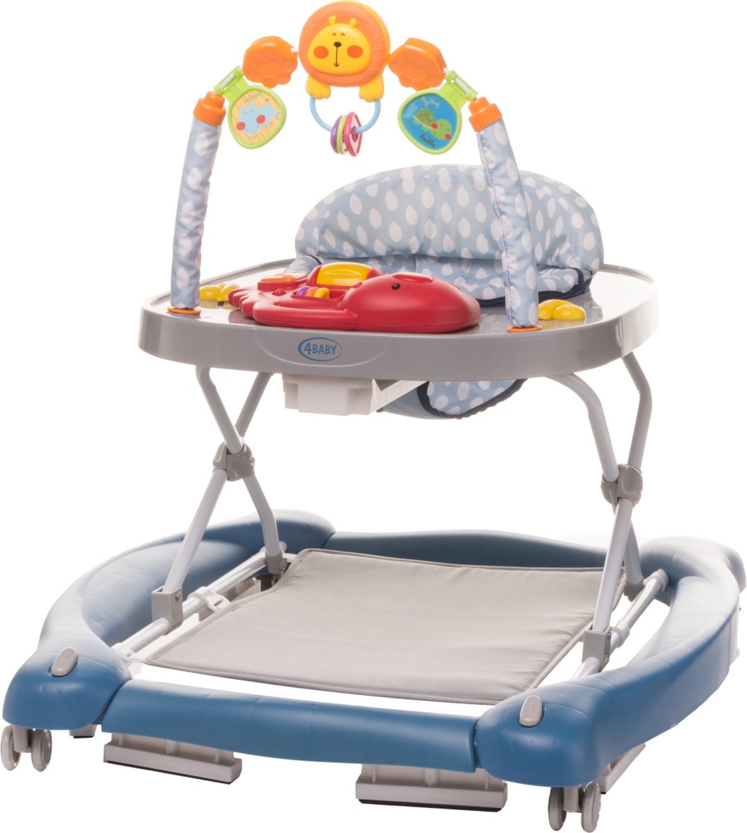 4Baby Swing'n Push Blue 3-en-1 avec fonction balançoire Bleu