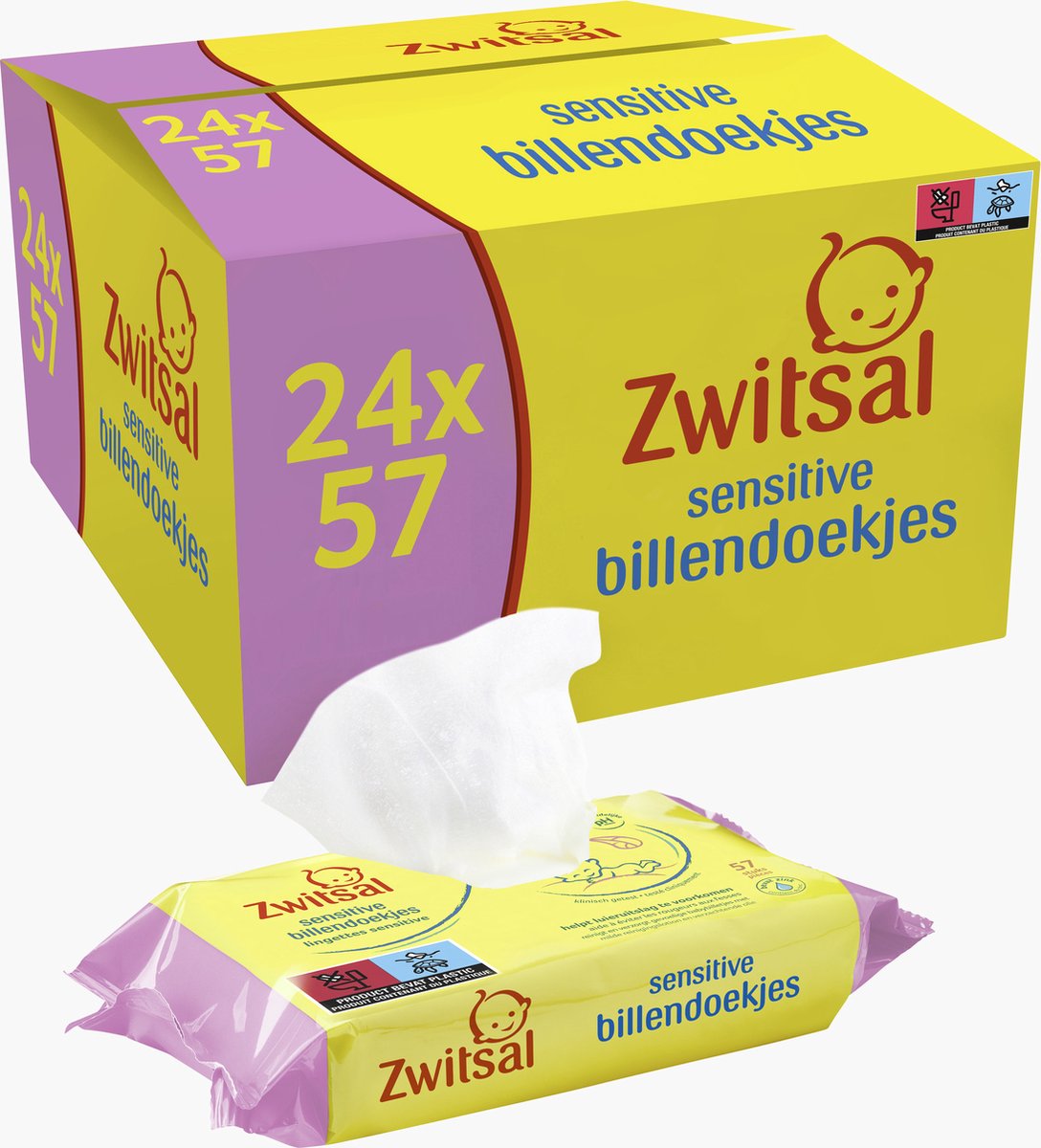 Zwitsal Bébé Lingettes Sensitive - 1368 Lingettes - Pack Zwitsal