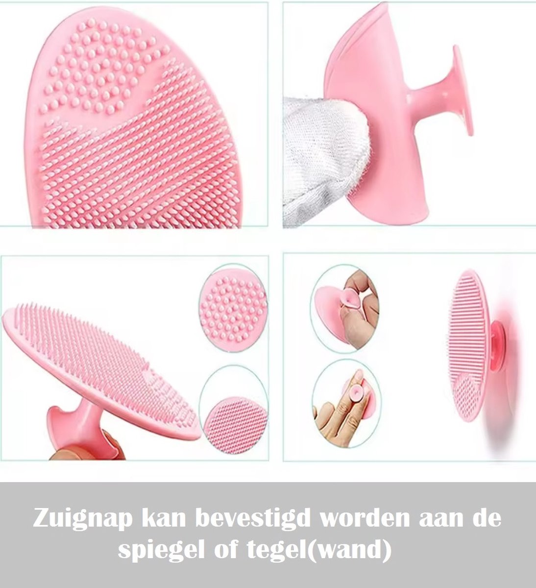 2 pièces-éponge de brosse de Massage en Siliconen Bébé - Lessive du cuir chevelu-rose et violet