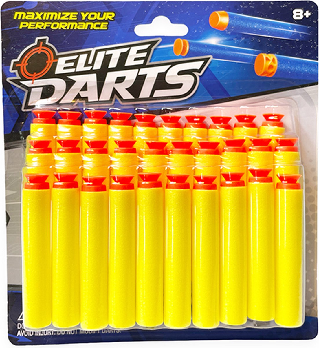 60 flèches de fléchettes avec ventouse - adaptées aux pistolets Nerf, blaster jouet - fléchettes Elite Darts - 2 paquets de flèches