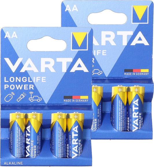 8 piles alcalines AA Varta haute énergie 1,5 V - LR6 8x pièces