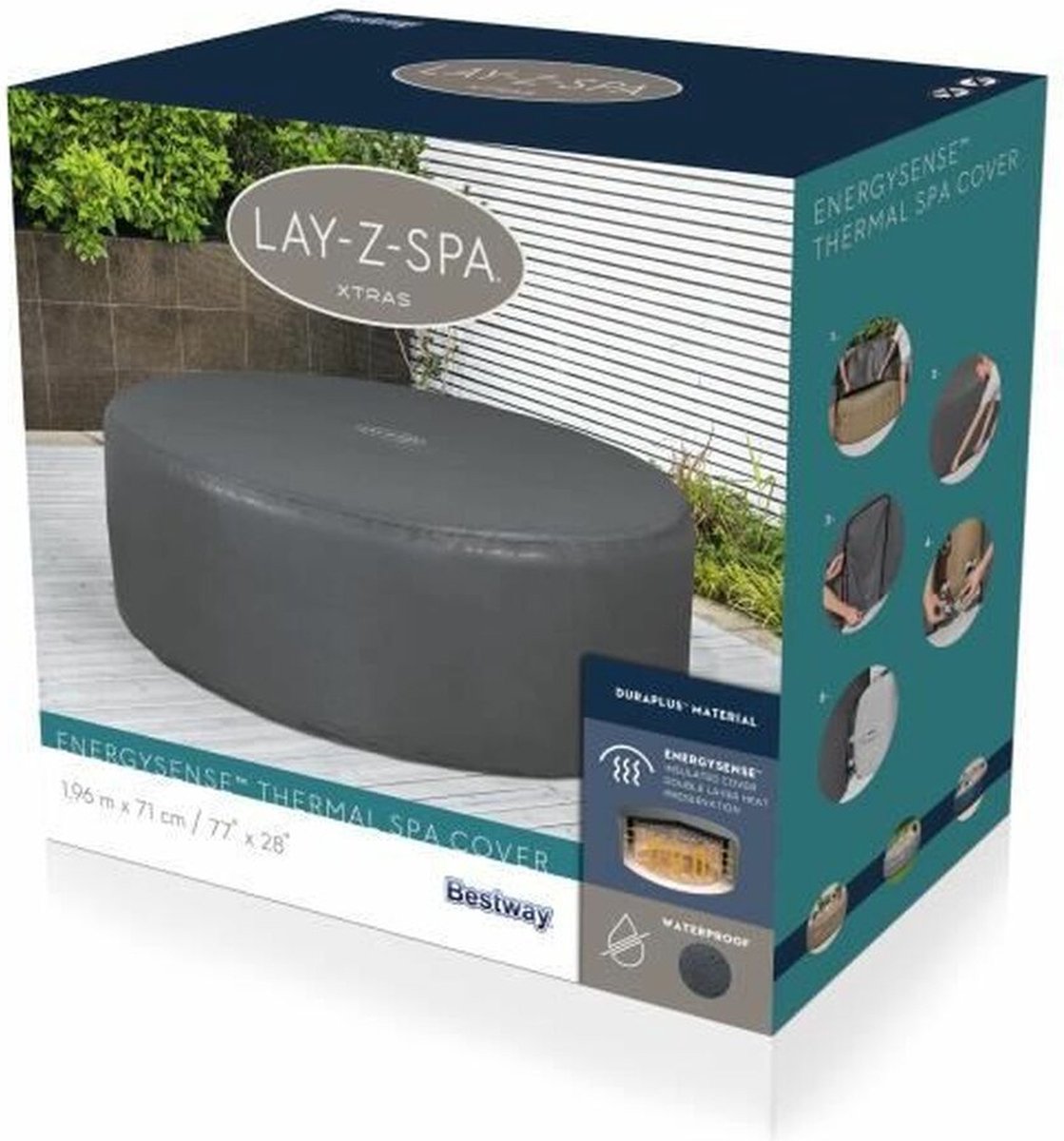 Abri de piscine Bestway LAY-Z-SPA Grijs