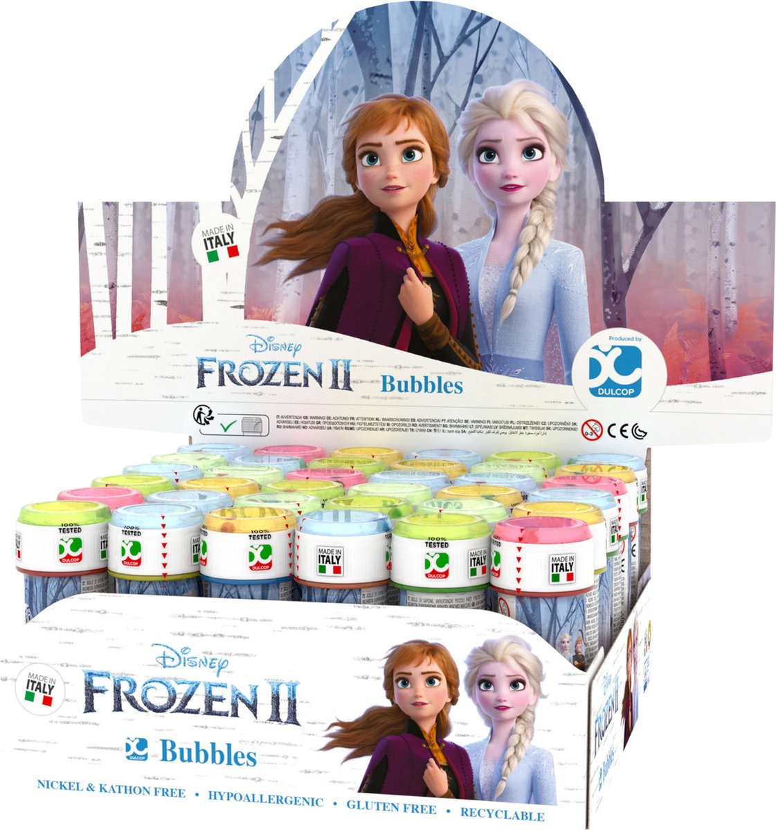 10x La Reine des Frozen 2 bouteilles à bulles avec jeu 60 ml pour enfants - Jouets distributeurs - speelgoed à saisir