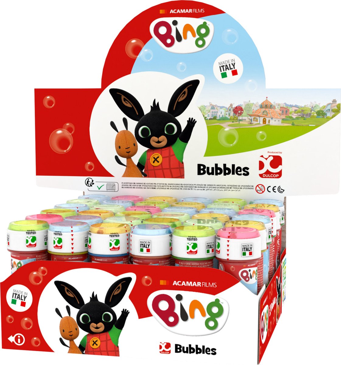 10x Bouteilles à bulles Bing avec jeu 60 ml pour enfants - Jouets distributeurs - speelgoed à saisir