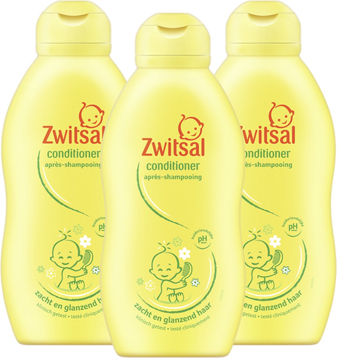 Zwitsal - Après-Shampoing Bébé - 3 x 200ml - Pack discount