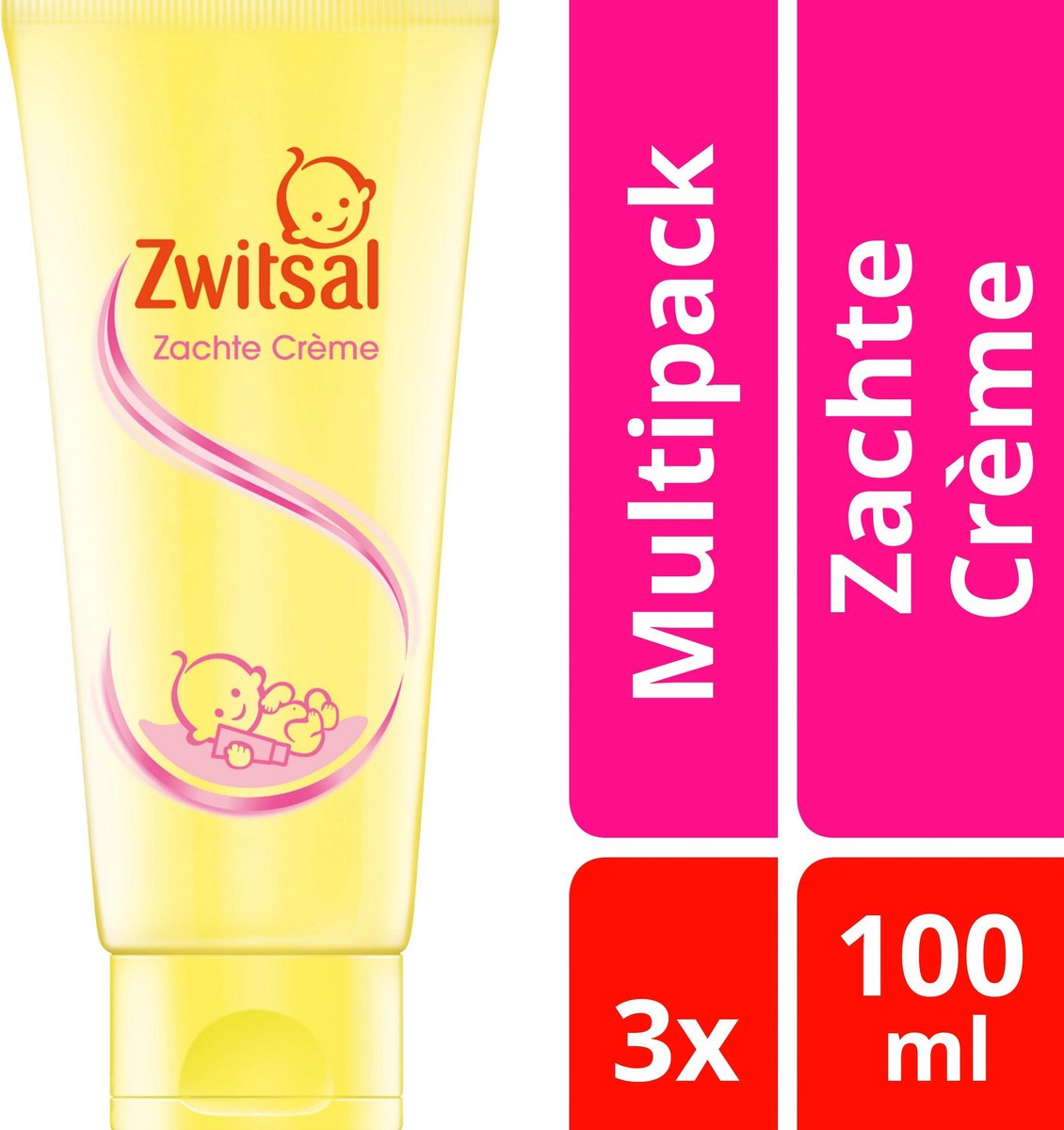 Zwitsal Baby Soft Cream - 3 x 100 ml - Pack économique