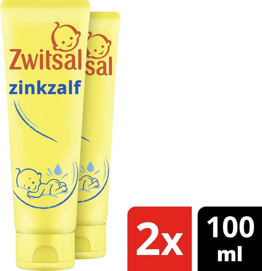 Zwitsal - Pommade au zinc pour bébé - 2 x 100 ml - Pack économique