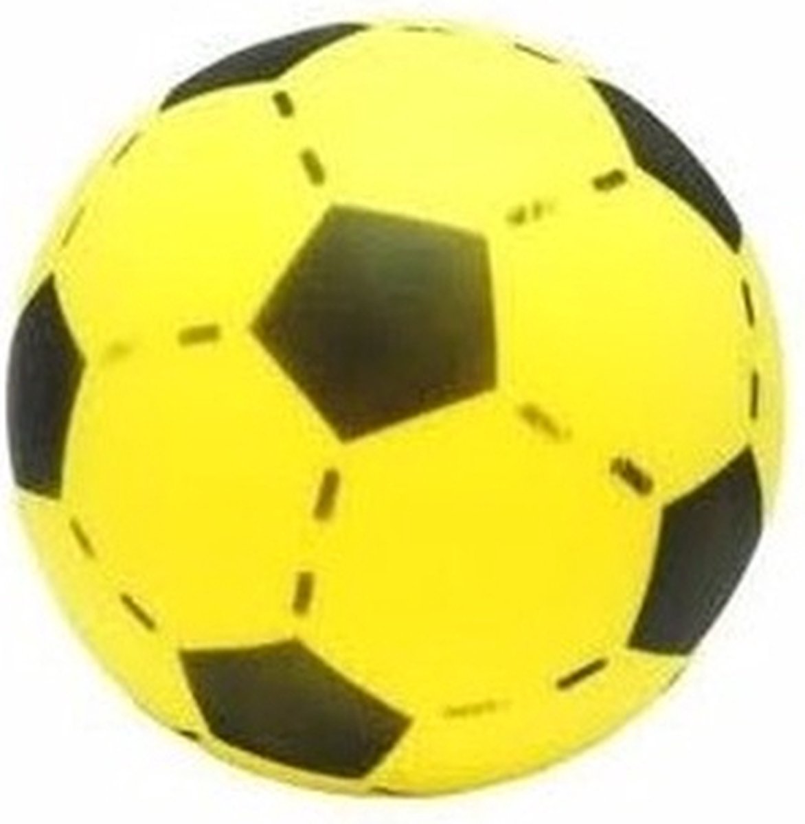 2x Ballon de football softball en mousse jaune 20 cm - Ballons de football en mousse souple