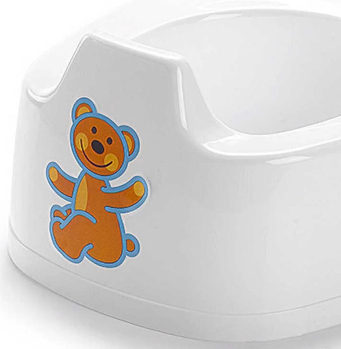 1x Pot Bébé/ bambin pipi / pot de toilette blanc imprimé avec ours 27 cm - Apprentissage de la propreté - Pot bébé