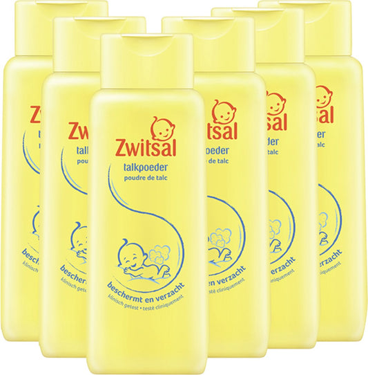 Zwitsal - Poudre de talc - 6 x 100 grammes - Pack économique