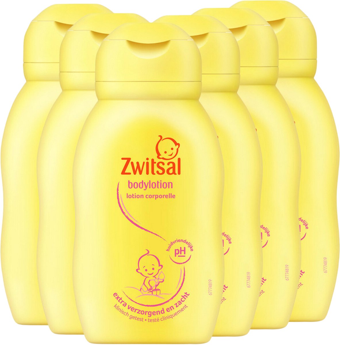 Zwitsal - Lotion pour le corps - 6 x 75 ml - Pack économique