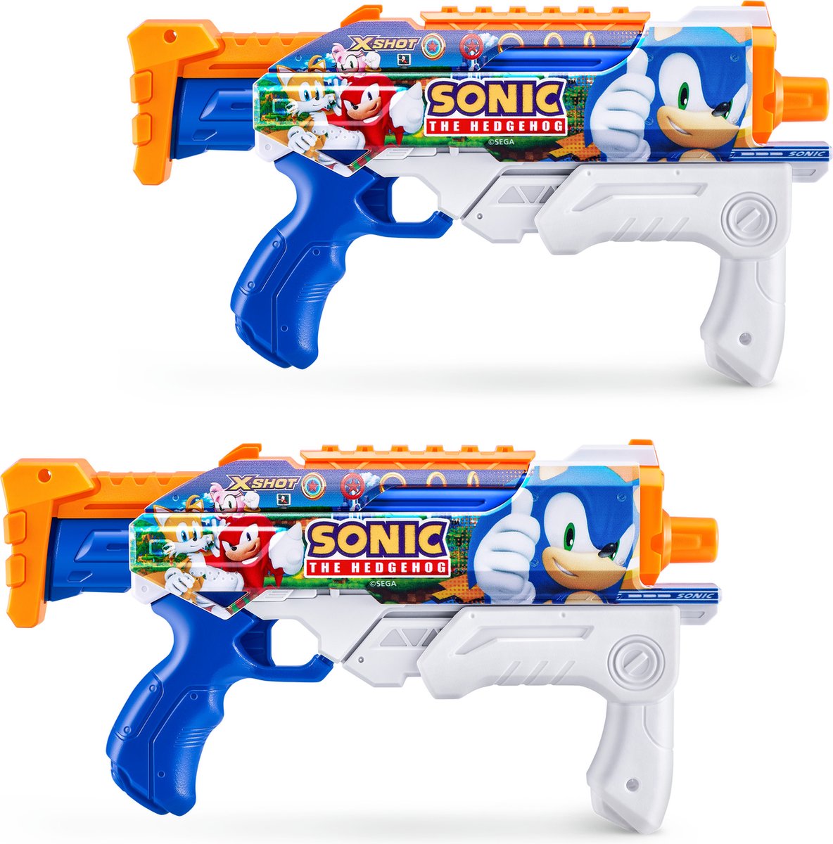 ZURU - XSHOT - Water - Skins à remplissage Fast Sonic The Hedgehog Hyperload Water Blaster (Pack de 2) de ZURU