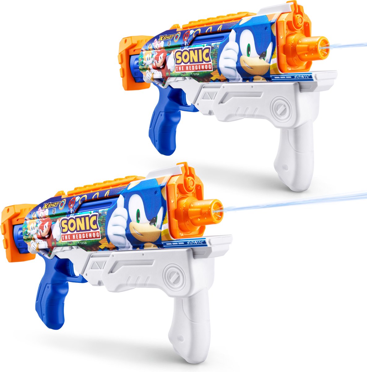 ZURU - XSHOT - Water - Skins à remplissage Fast Sonic The Hedgehog Hyperload Water Blaster (Pack de 2) de ZURU