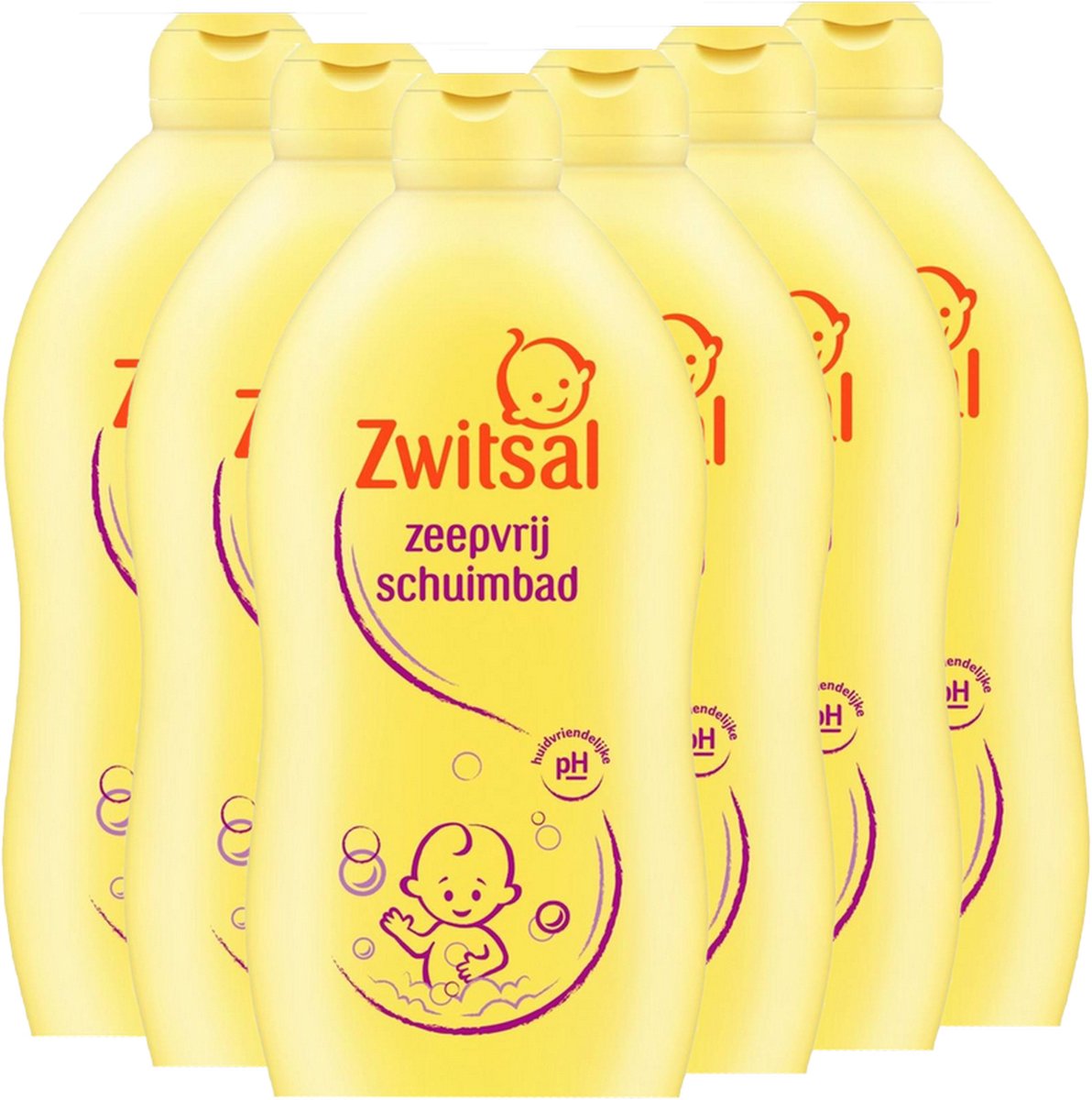 Zwitsal Bébé - Bain moussant sans savon - 6 x 700ml - Pack économique de 6