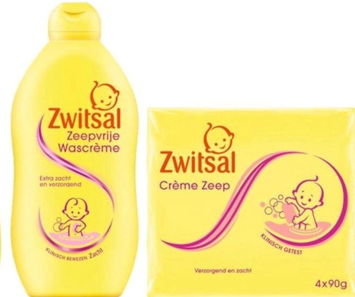 Zwitsal Crème Lavante 200 ml & 4 x 90 Grammes de Savon