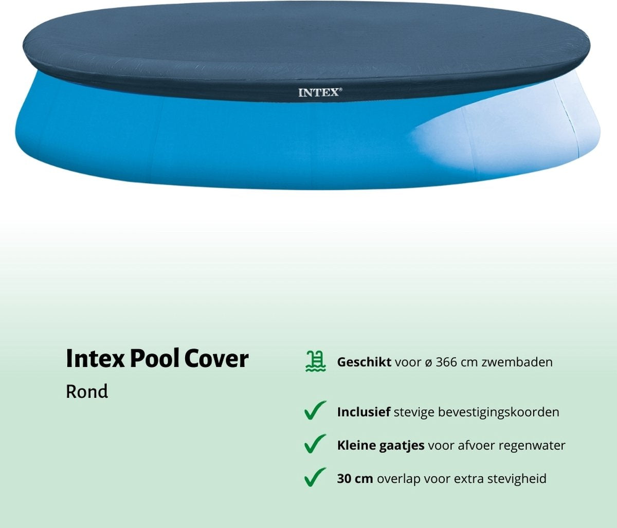 Accessoires de vêtements pour bébé pour piscine Intex Easy Set - 366x76 cm - Intex - 28130NP - Pompe de filtration de piscine - Bandelettes de test - Couverture - Filtres - Flotteur de chlore - Chlore