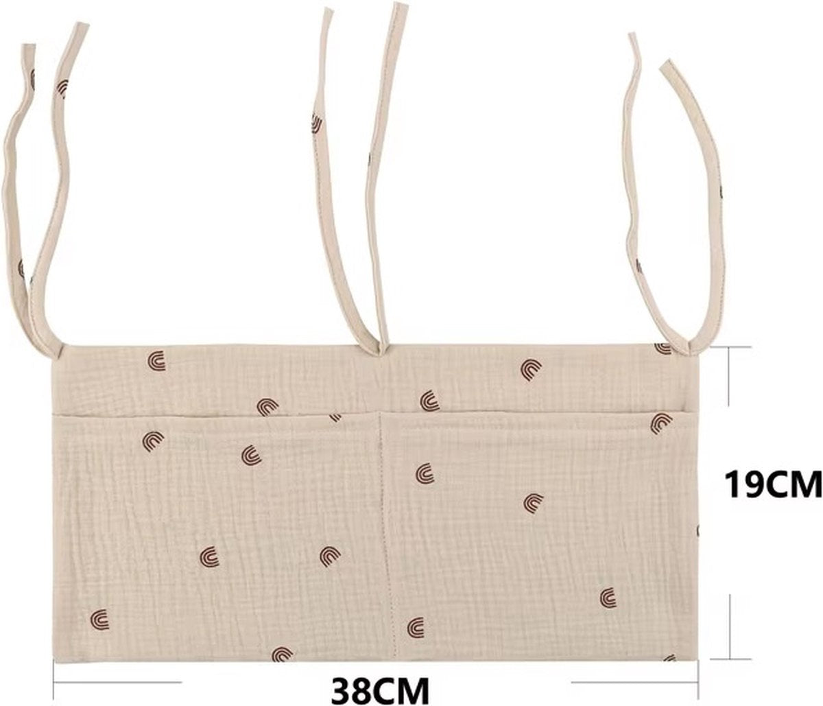 1 pièce - Organisateur de sac de parc Bébé - Sac de rangement pour parc - Beige