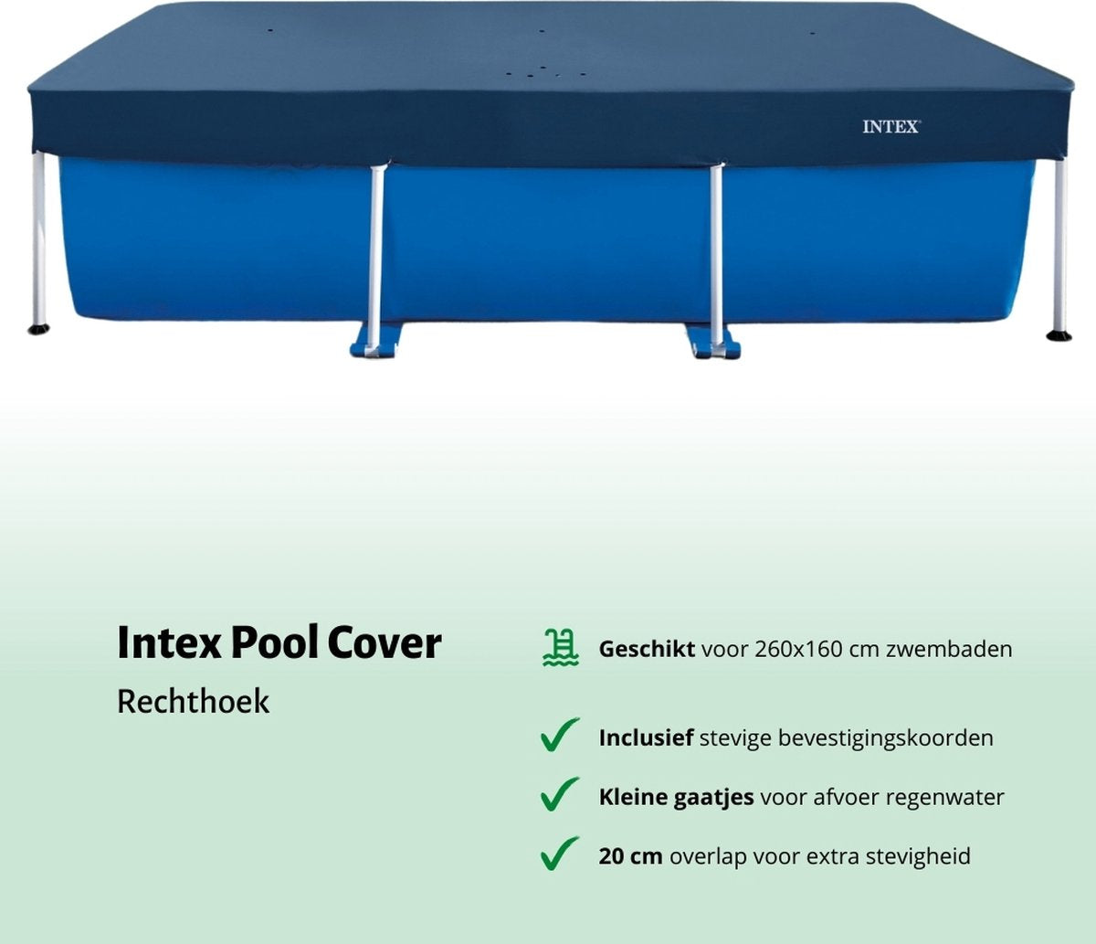 Accessoires de vêtements pour bébé pour piscine Intex Frame - 260x160x65 cm - Intex - 28271NP - Pompe de filtration de piscine - Bandelettes de test - Couverture - Filtres - Flotteur de chlore - Chlore