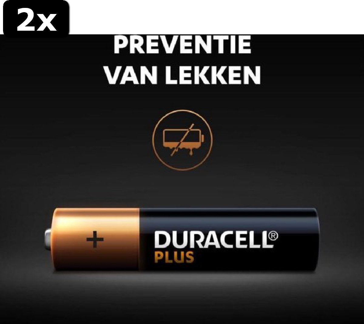 2 piles Duracell Alkaline Plus Piles AAA - 8 pièces