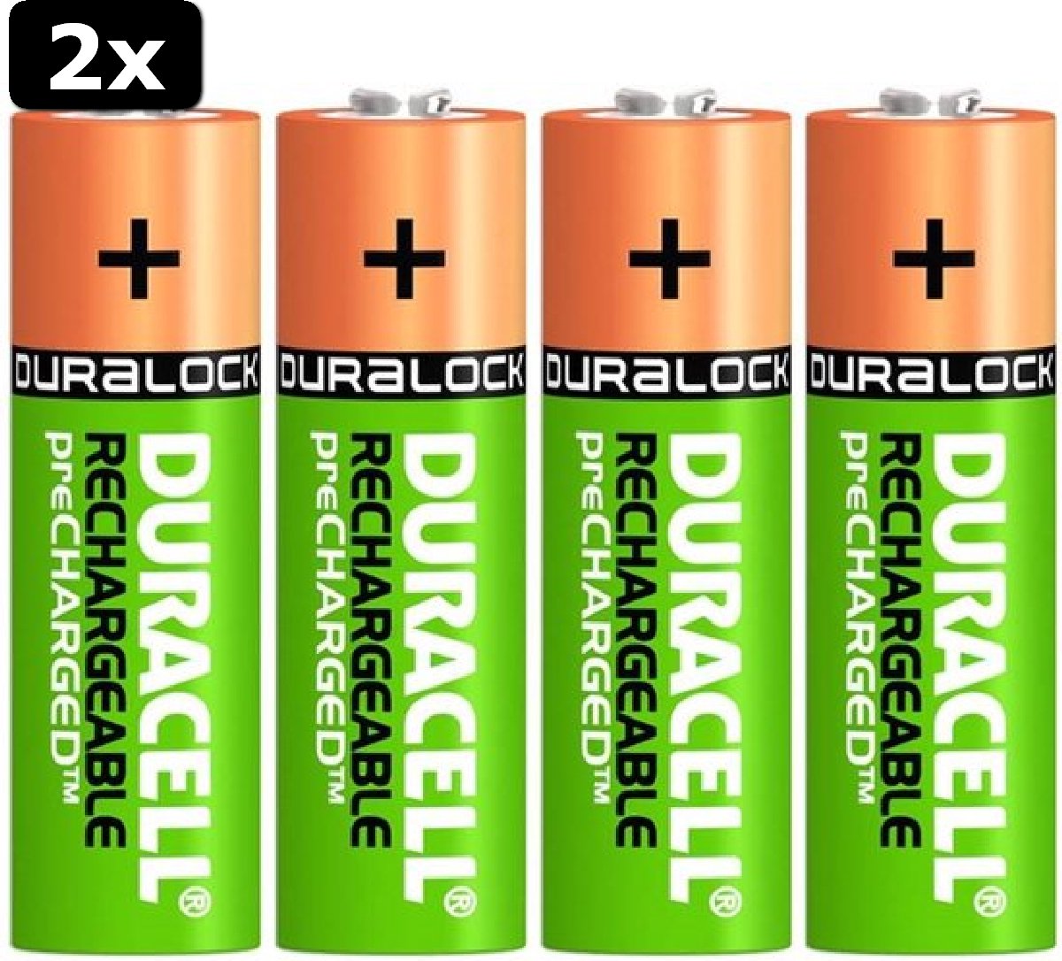 2x piles rechargeables NiMH AA 2500mAh 4pcs.