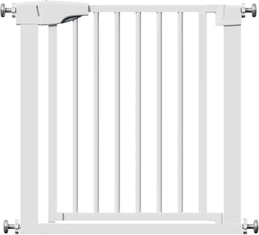 ADSafety Barrière d'escalier sans Embouts - 75 à 103 cm - Fixation à pince - Barrière de sécurité à fermeture automatique - Barrière enfant - Clôture pour chien - Wit