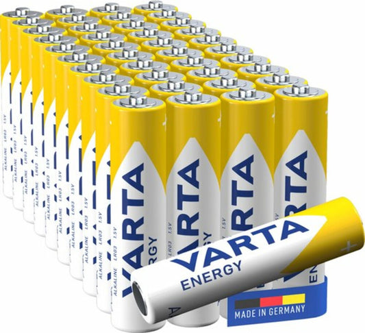 4x piles alcalines Varta Energy AAA 40 pièces