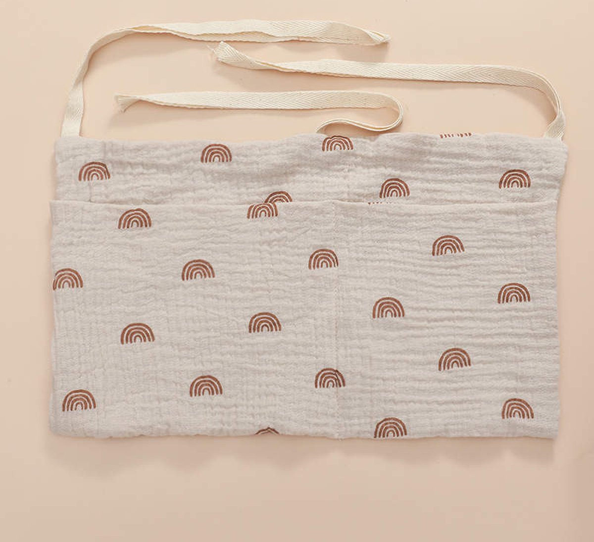 1 pièce - Organisateur de sac de parc Bébé - Sac de rangement pour parc - Beige