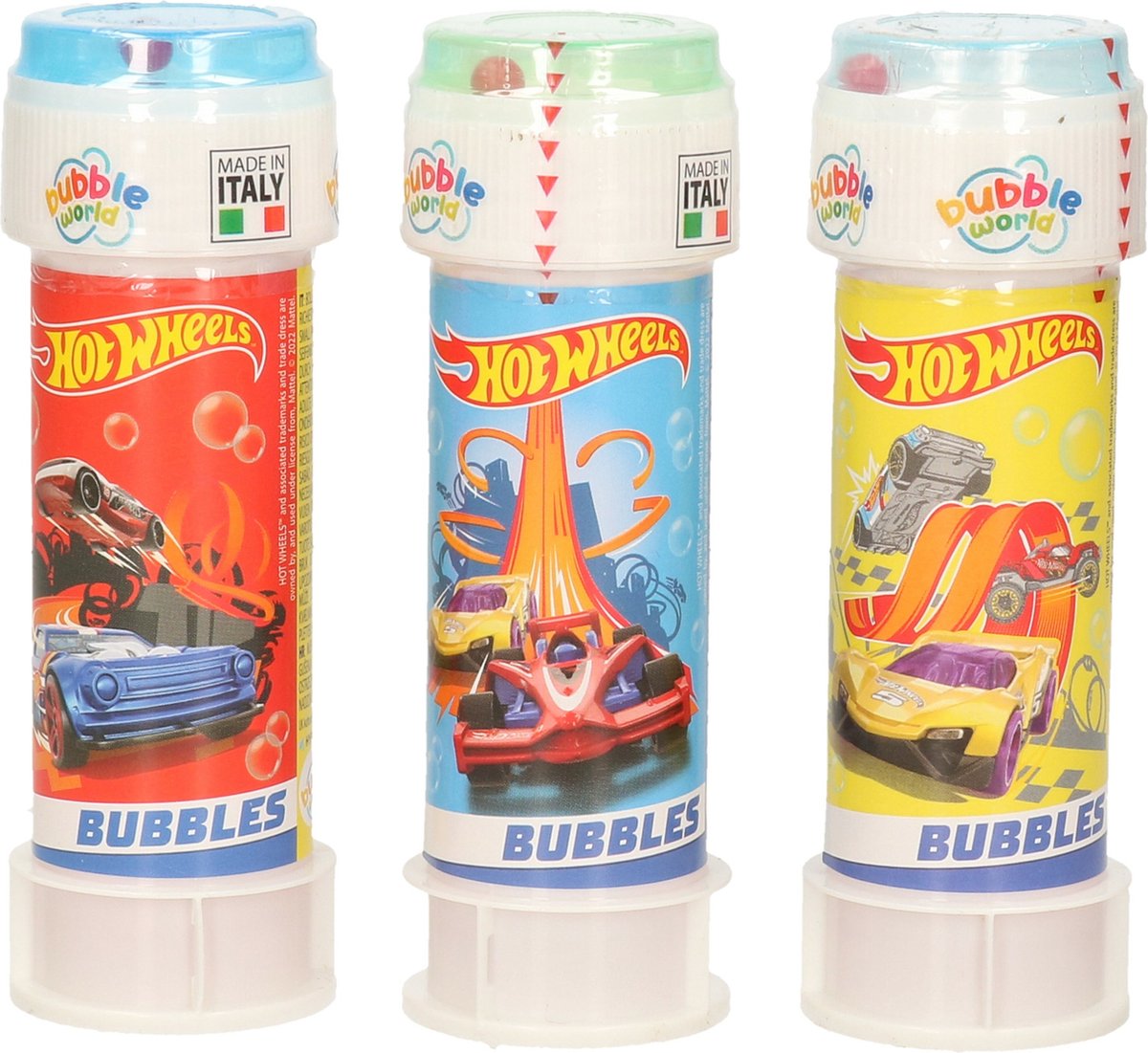 3x Hot Wheels voitures de course bouteilles à bulles avec jeu 60 ml pour enfants - Distribution jouets - Grab bag speelgoed