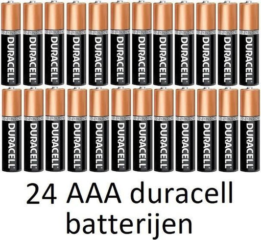 24 piles alcalines AAA Duracell