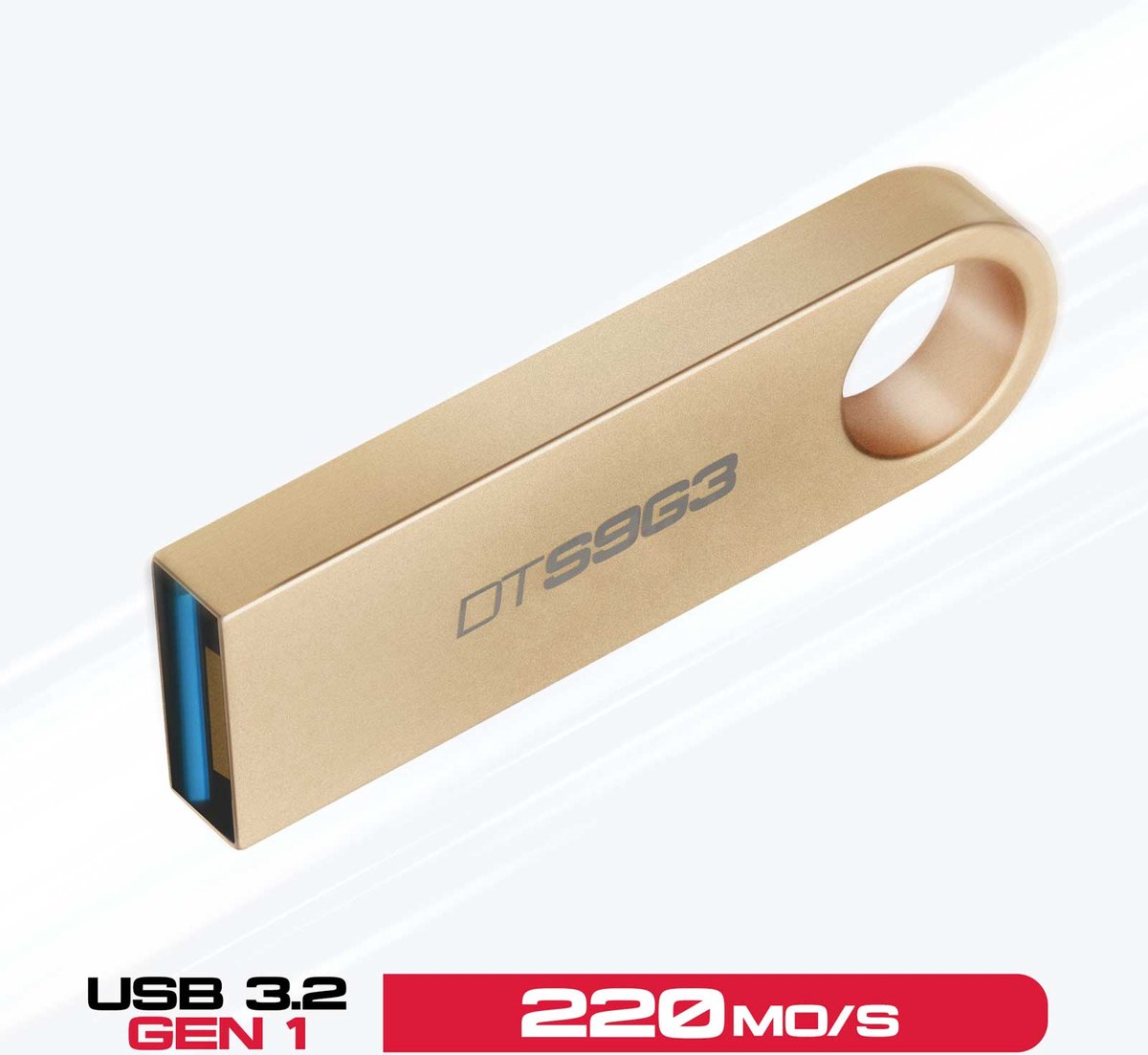 64Go 220Mo/s Clé USB 3.2 Gen 1 Métal DataTraveler SE9 G3