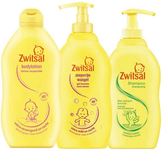 Zwitsal Package Advantage package - Shampooing anti-enchevêtrement - Gel lavant sans savon - Lotion pour le corps