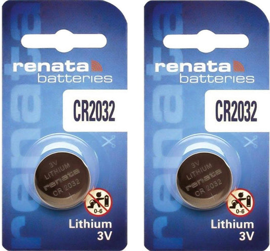 2 pièces - Pile au lithium Renata CR2032 3V