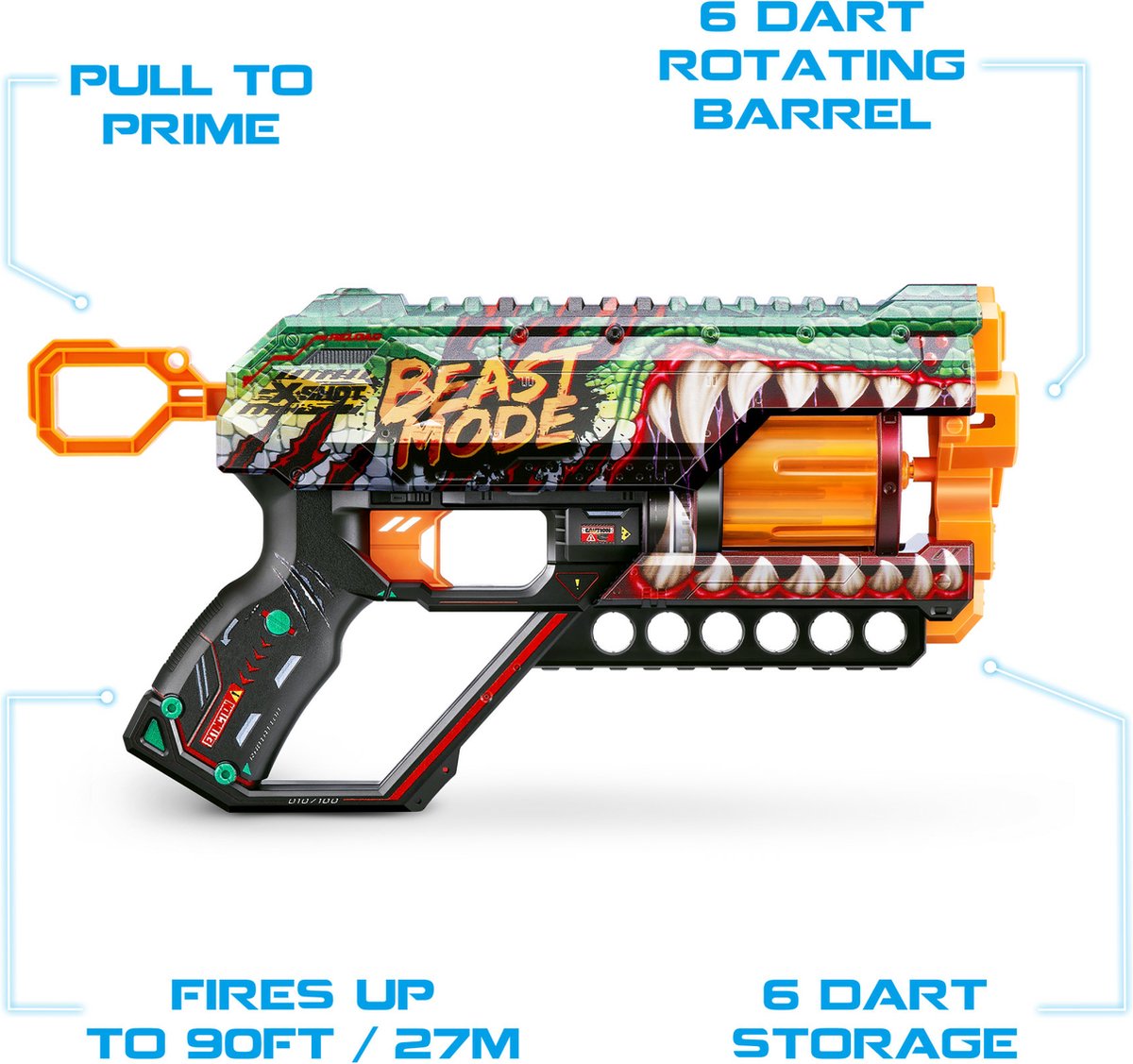 ZURU X- Shot Skins Griefer avec 12 fléchettes