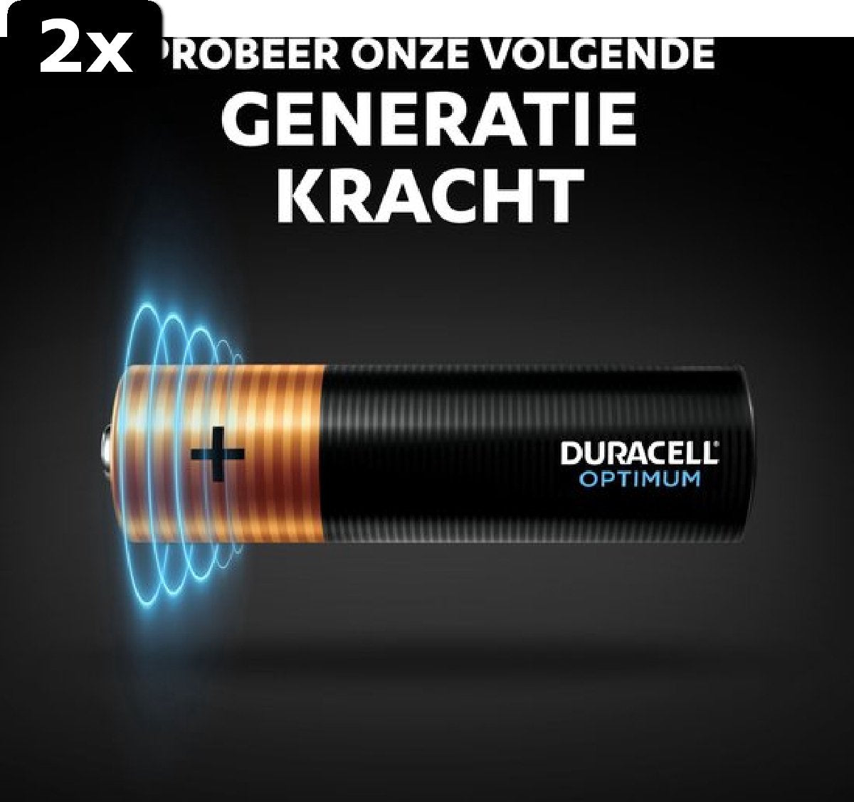 2 piles Duracell Optimum Alkaline AA - 8 pièces