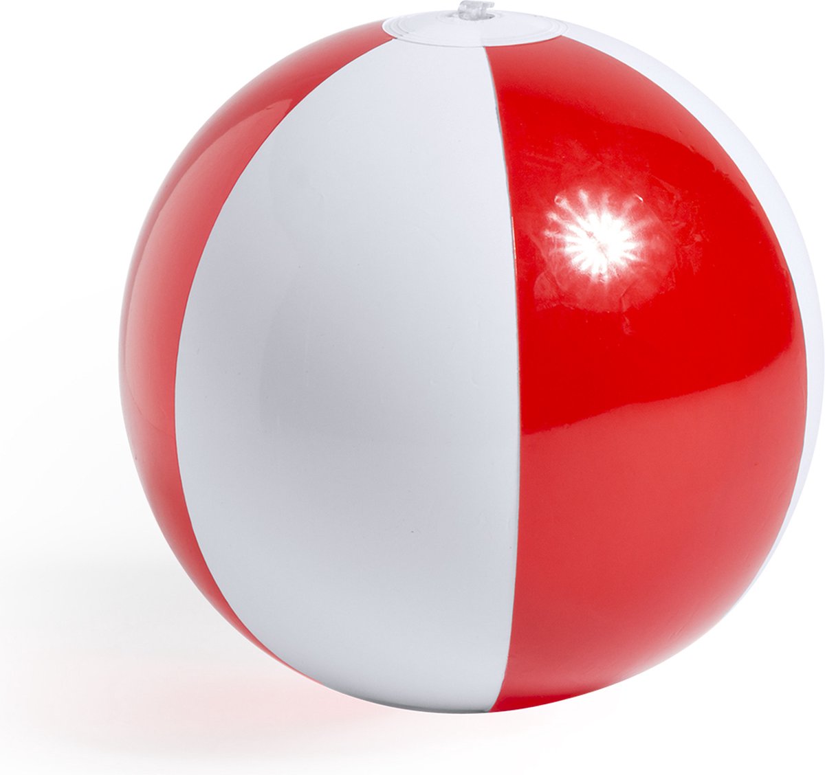 1x Ballon de plage jouet gonflable rouge / blanc 28 cm - Ballons de plage - Jouets d'extérieur - Jouets de plage