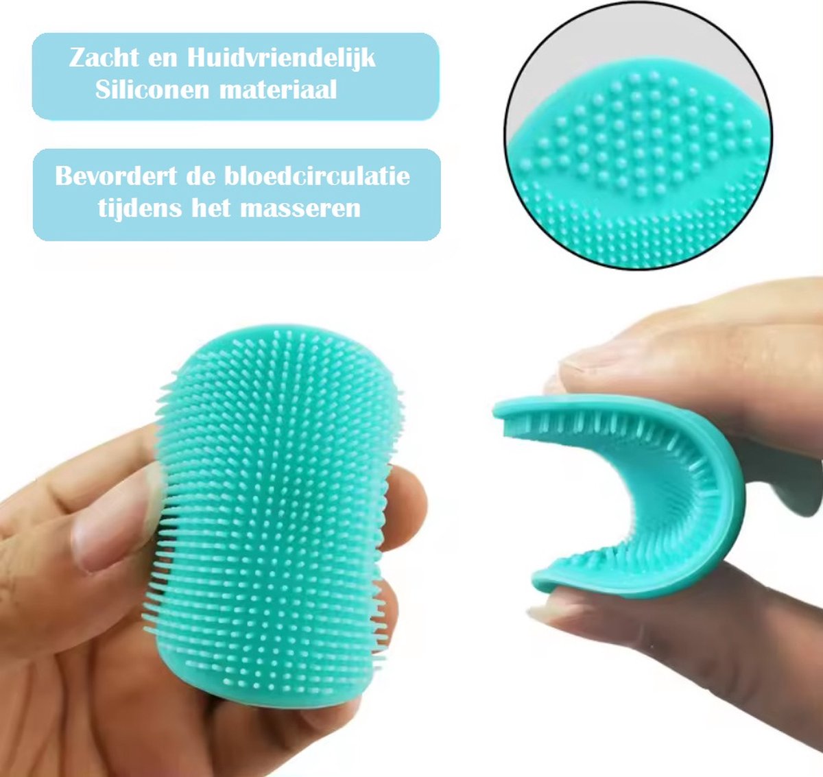 2 pièces-éponge de brosse de Massage en Siliconen Bébé - Lessive du cuir chevelu-rose et violet