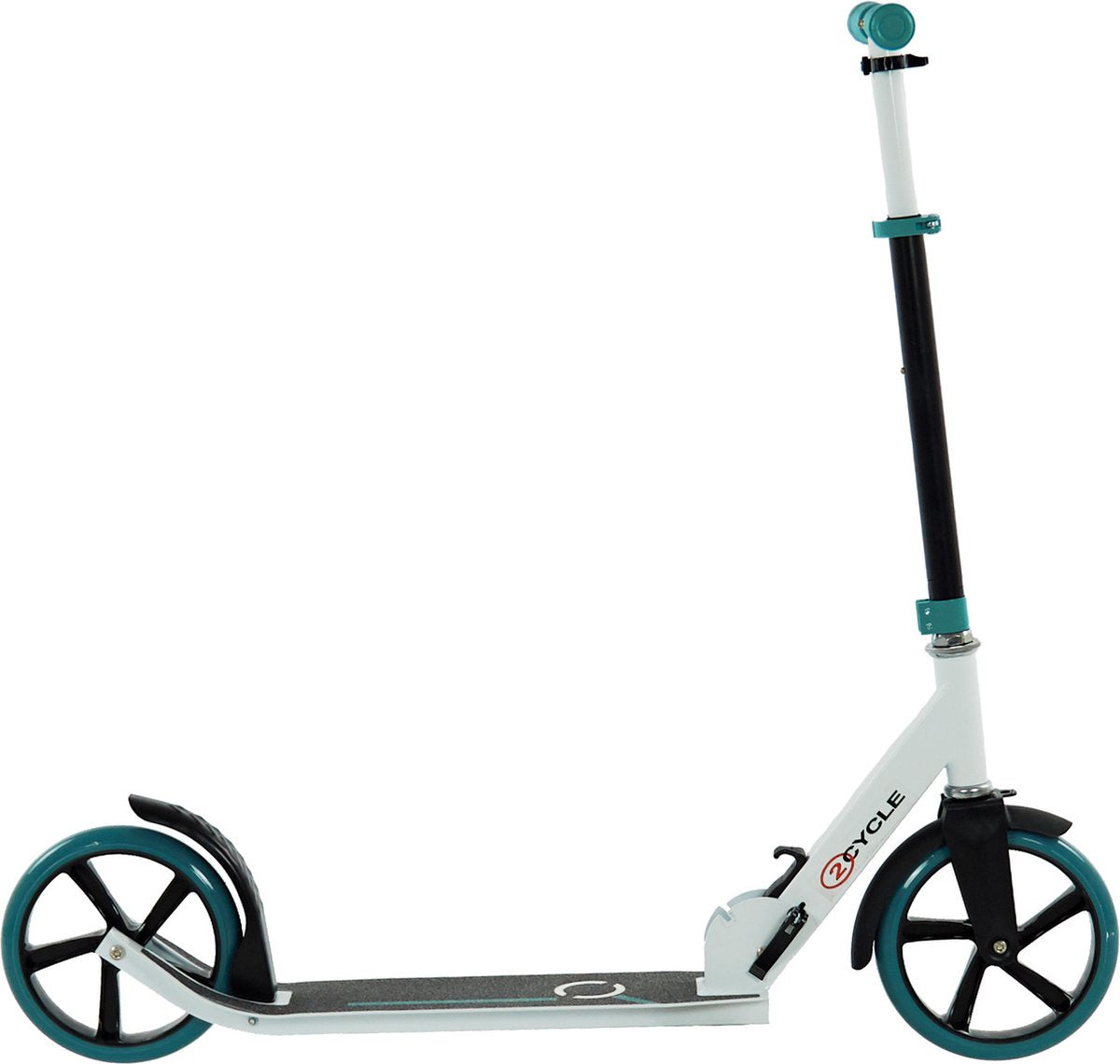 2Cycle Step - Aluminium - Grandes Roues - 20cm -Turquoise - Autoped - Trottinette