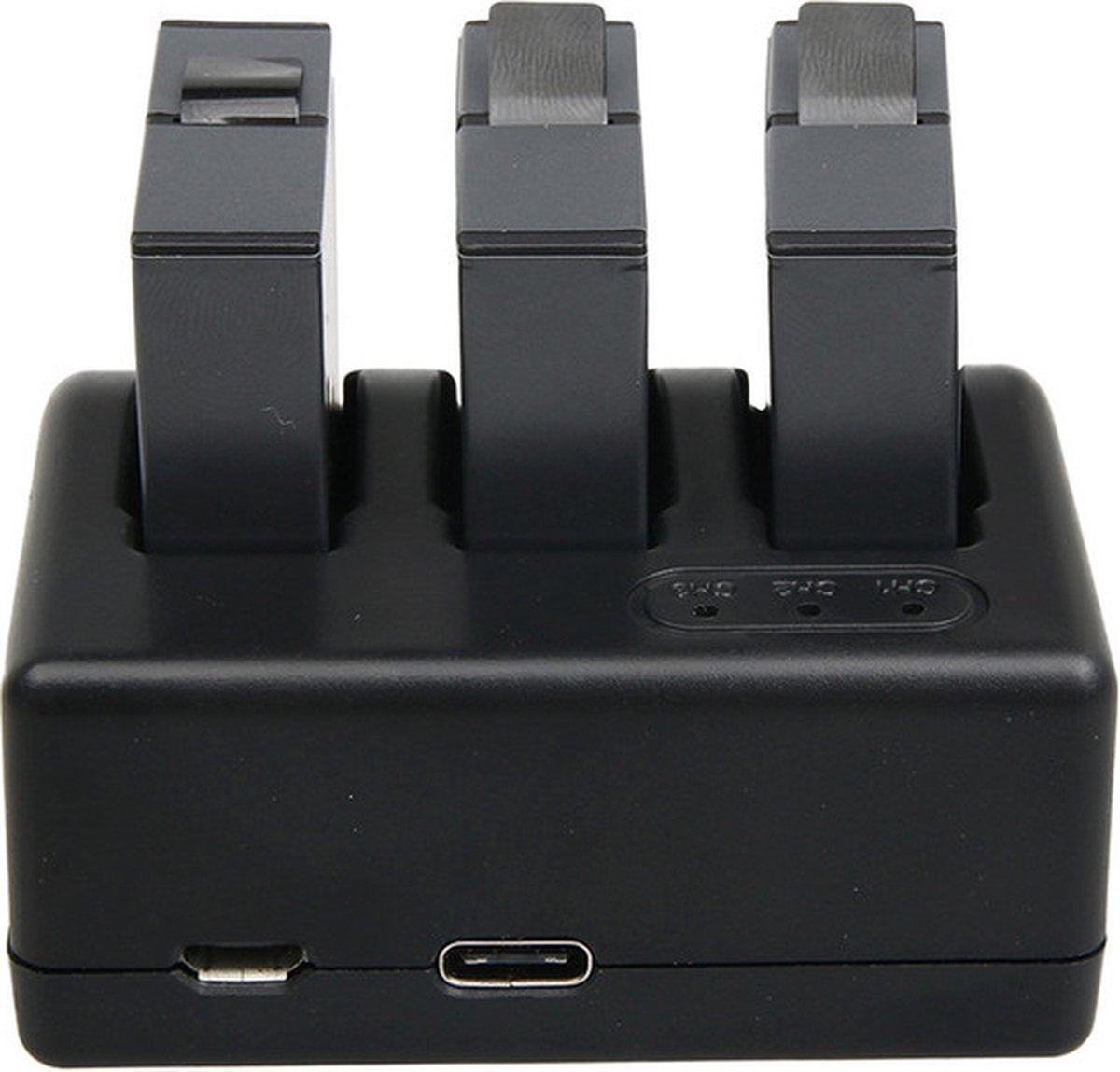 3-Double chargeur de batterie adapté pour GoPro Hero 8 Black - 7 (noir/blanc/argent) - 6 et 5 - chargeur - noir