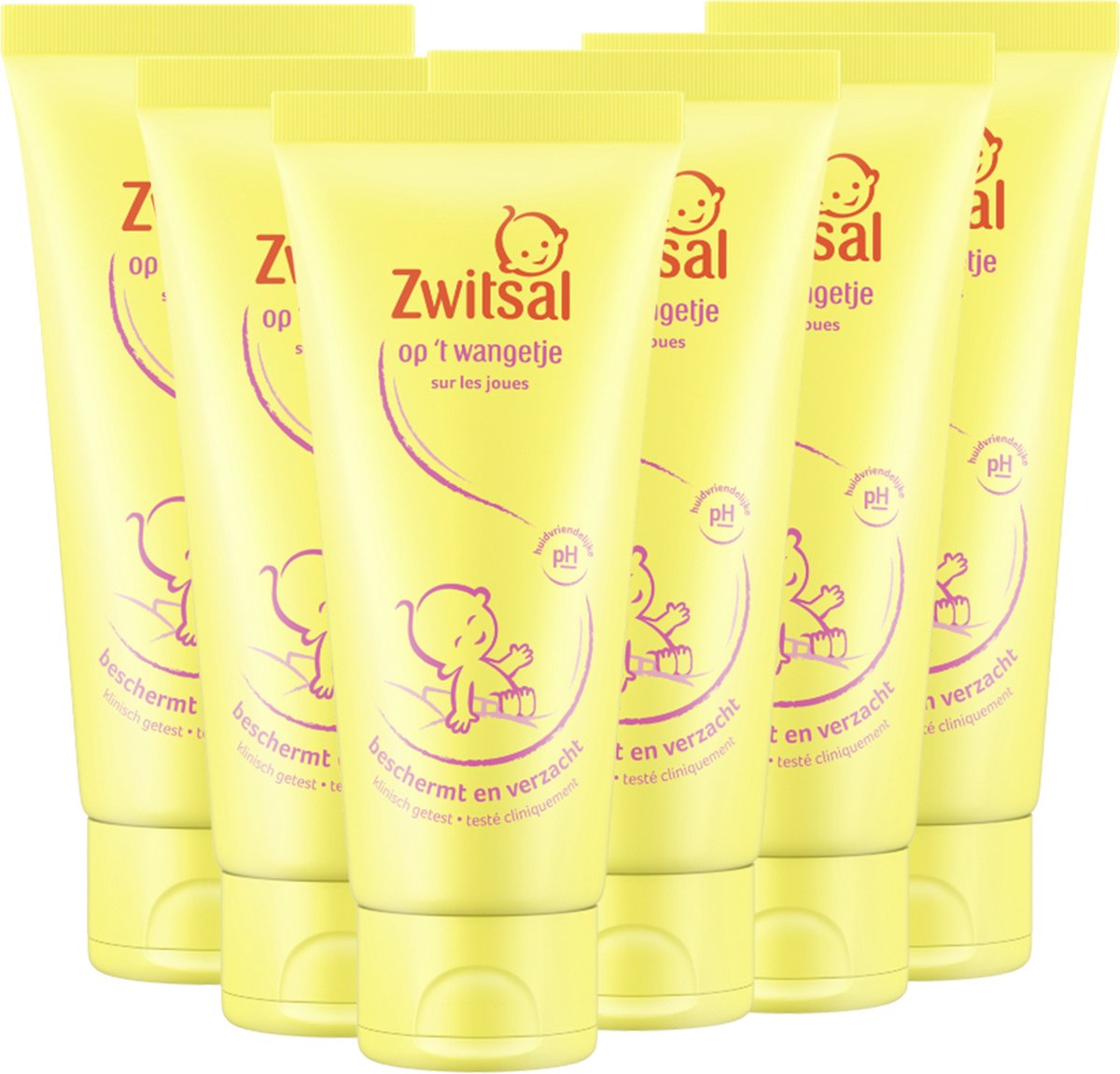 Zwitsal - Crème pour le visage - Op 't Wangetje - 6 x 100ml - Pack économique